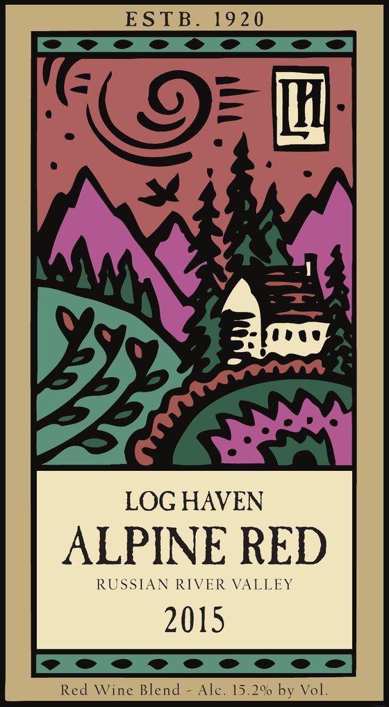 Alpine Red 2015 front label
